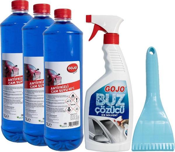 Gojo Kışlık Set 3 Ad Cam Suyu + Buz Çözücü + Buz Kazıyıcı - Image 1