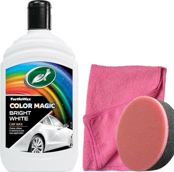 Turtle Wax Renk Yenileyici Beyaz Cila 500 Ml + Uygulama Süngeri + 3  Bez - Image 1
