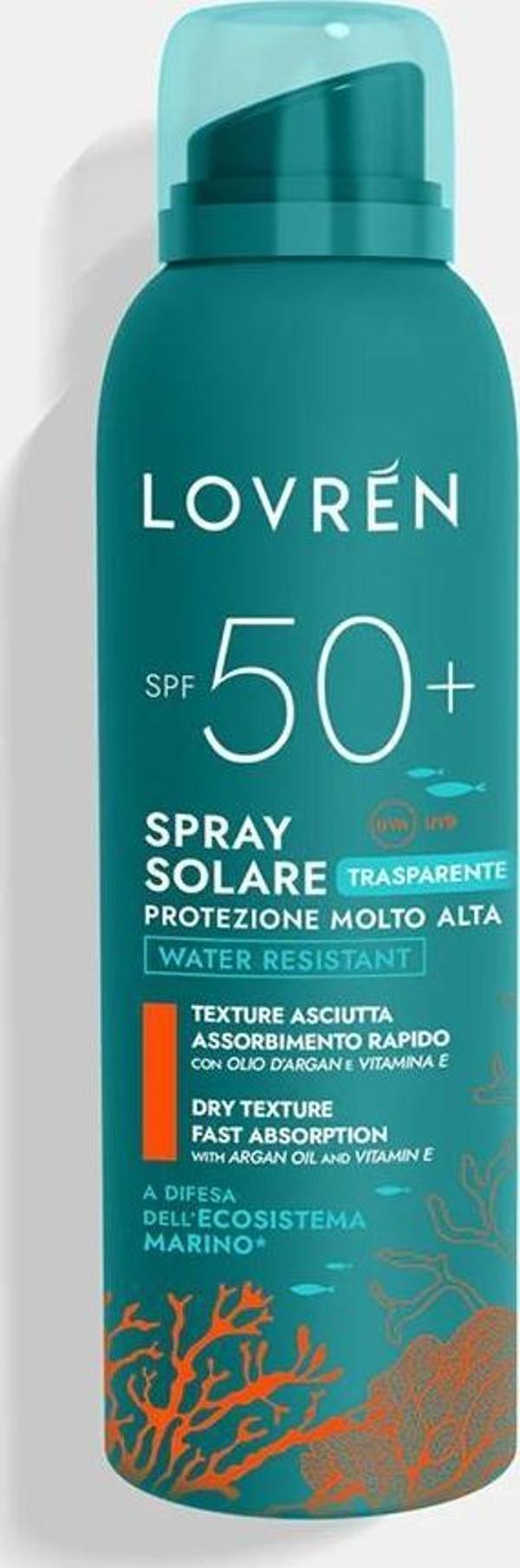 Lovren Solaire Sunscreen Very High Protection Face Body Spray SPF50+ Yüz ve Vücut Sprey Güneş Kremi 150ML - Image 1