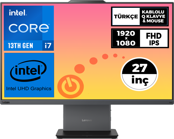 Lenovo ThinkCentre Neo 50A G5 i7-13620H 32GB 4TB SSD 27" FHD Fdos AIO PC 12SA000RTR 010 - Image 1