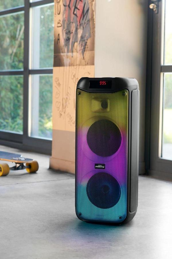 Bts-1387 Karaoke Hoparlör Ses Sistemi Kablosuz Mikrofonlu 70 Watt 2x10 Inç Bluetooth Rgb Party Box - Image 1