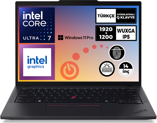 Lenovo ThinkPad T14 Gen 5 Ultra 7 155U 48GB 4TB SSD 14" WUXGA W11P Notebook 21ML0013TX 013 - Image 1