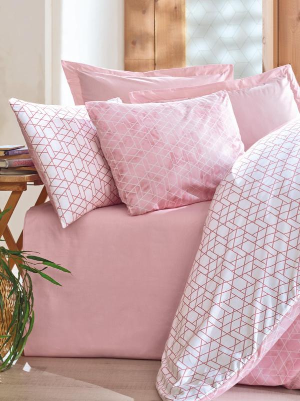Cotton Box Minimal Tek Kişilik Lastikli Çarşaflı Nevresim Takımı Best Pembe - Image 1