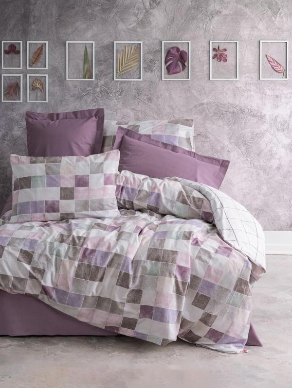 Cotton Box Minimal Tek Kişilik Lastikli Çarşaflı Nevresim Takımı Maro Gül Kurusu - Image 1