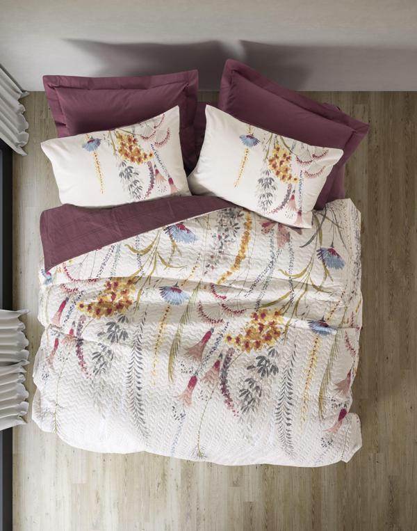 Cotton Box Tek Kişilik Complete Set Flos Bordo - Image 1