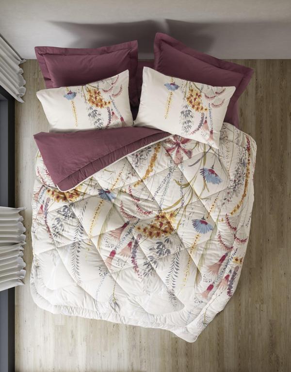 Cotton Box Tek Kişilik Uyku Seti Flos Bordo - Image 1