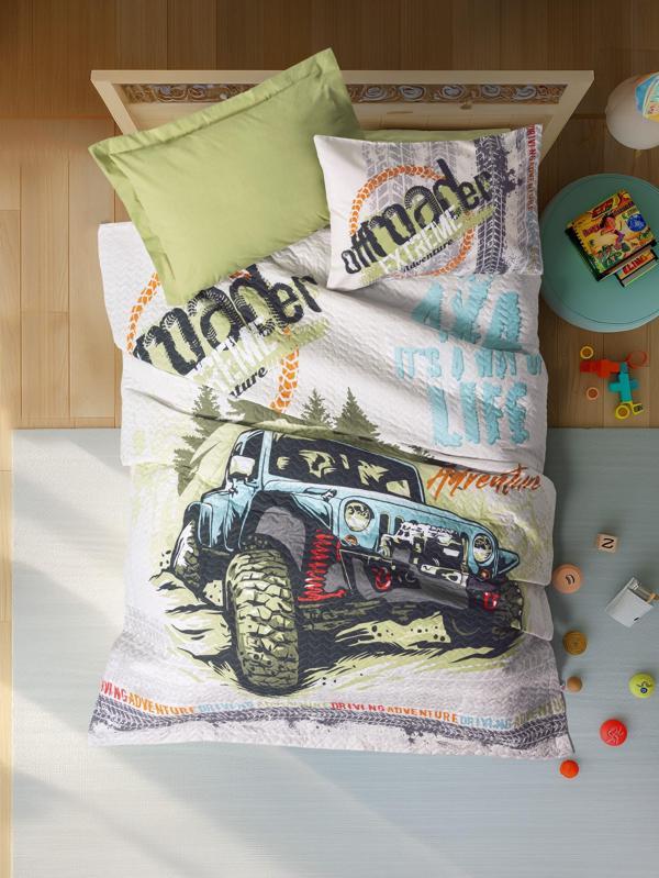 Cotton Box Junior Tek Kişilik Complete Set Adventure Yeşil - Image 1