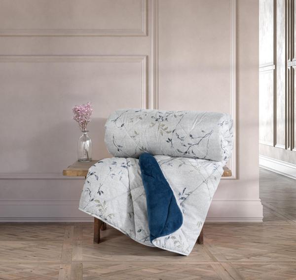 Cotton Box Velvet Çift Kişilik Yorgan Nitsa Denim 195x215 cm - Image 1