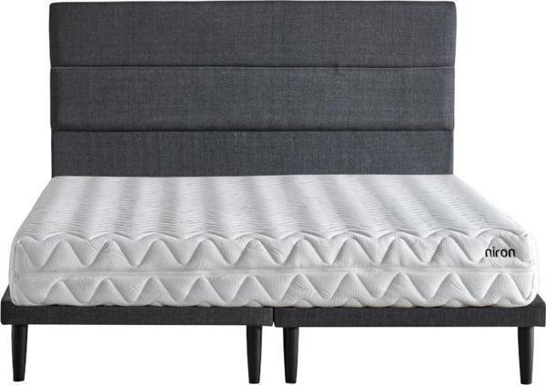 Niron Slim Pocket 140x190 cm Çift Kişilik Yatak Baza Başlık Takımı - Baza, Başlık ve Yatak Seti - Image 1