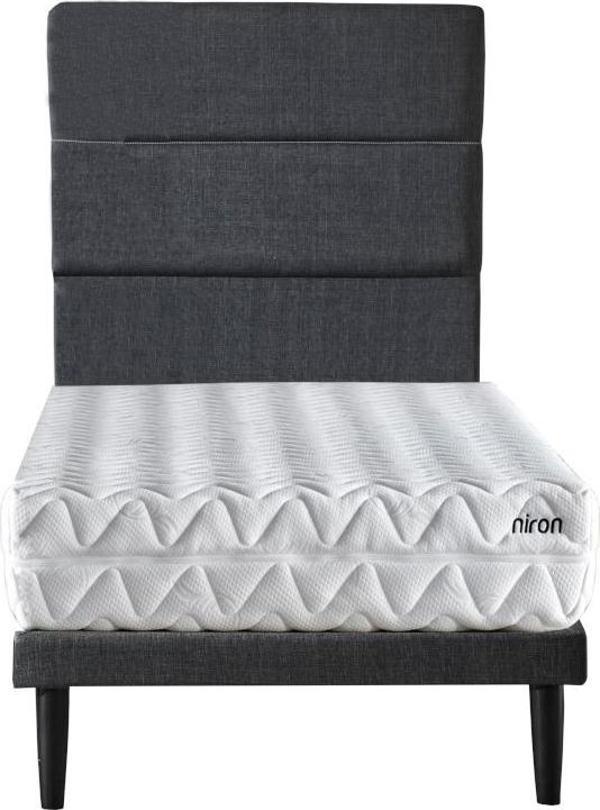 Niron Slim Pocket 90x190 cm Tek Kişilik Yatak Baza Başlık Takımı - Baza, Başlık ve Yatak Seti - Image 1