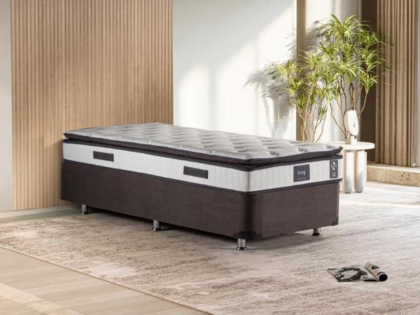 Niron King 90x190 cm Tam Ergonomik Pedli Lüks Yatak Tek Kişilik Orta Sert Özel Yatak - Image 1