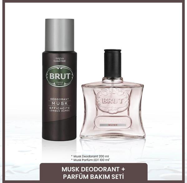 Musk Erkek Bakım Seti Parfüm EDT 100 ml, Deodorant 200 ml - Image 1