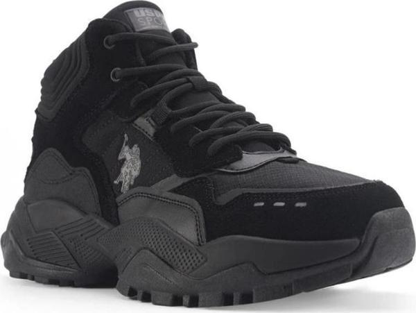 U.S.POLO ASSN YOTA HI 4PR SİYAH SİYAH COMFORT CASUAL ANATOMİK SPOR AYAKKABISI - Image 1