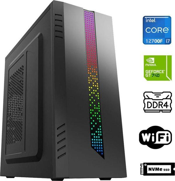 Xaser Xsr913 i7 12700F 16GB Ram 256GB M.2 NVMe SSD 4GB GT740 Masaüstü Ofis Bilgisayarı - Image 1