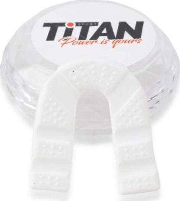 Titan Sport Silikon Dişlik Boks, Kickboks Muay Beyaz Dişlik + Saklama Kabı - Image 1