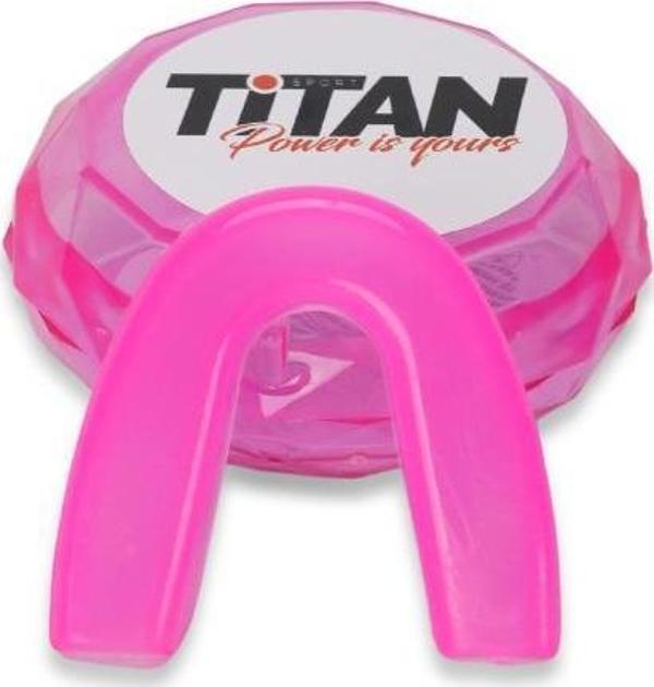 Titan Sport Silikon Dişlik Boks, Kickboks Muay PEMBE Model 2 Dişlik + Saklama Kabı - Image 1