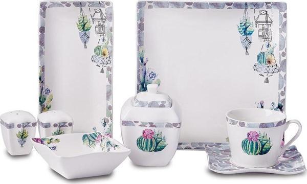 KORKMAZ A8574 LİNK COLL.28 P KAHVALTI TAKIMI(KARE) - Image 1