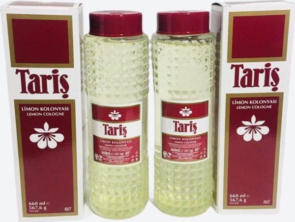 Tariş Limon Kolonyası 80 Derece 660cc Cam Şişe - 2'li Set - Image 1