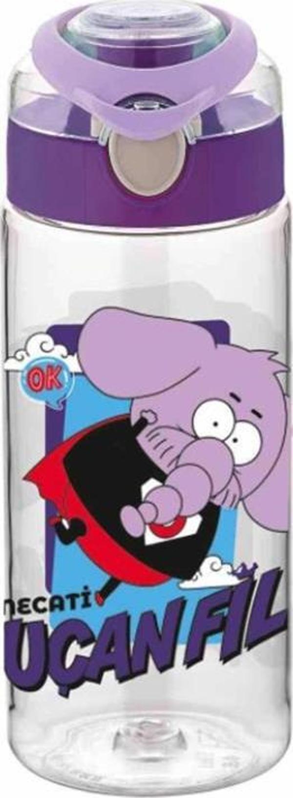 Kral Şakir Desenli Mor Tritan Matara 500 Ml - Image 1