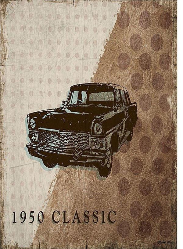 Bedeko 1950 Model Araba Art Mdf Poster - Image 1