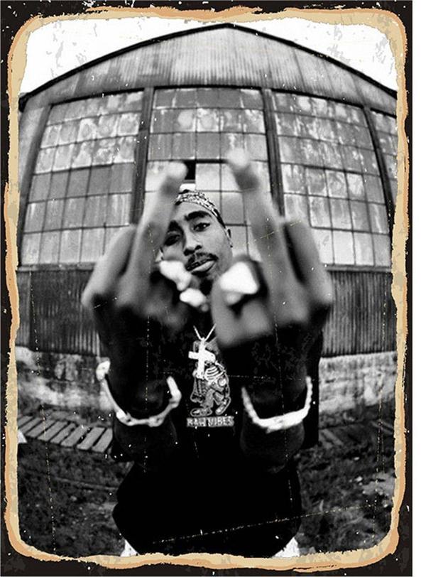 Bedeko 2Pac Desenli Ahşap Tablo - Image 1