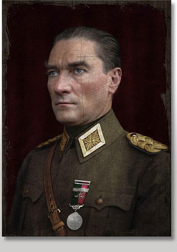 Bedeko Ahşap Tablo Asker Mustafa Kemal Atatürk - Image 1