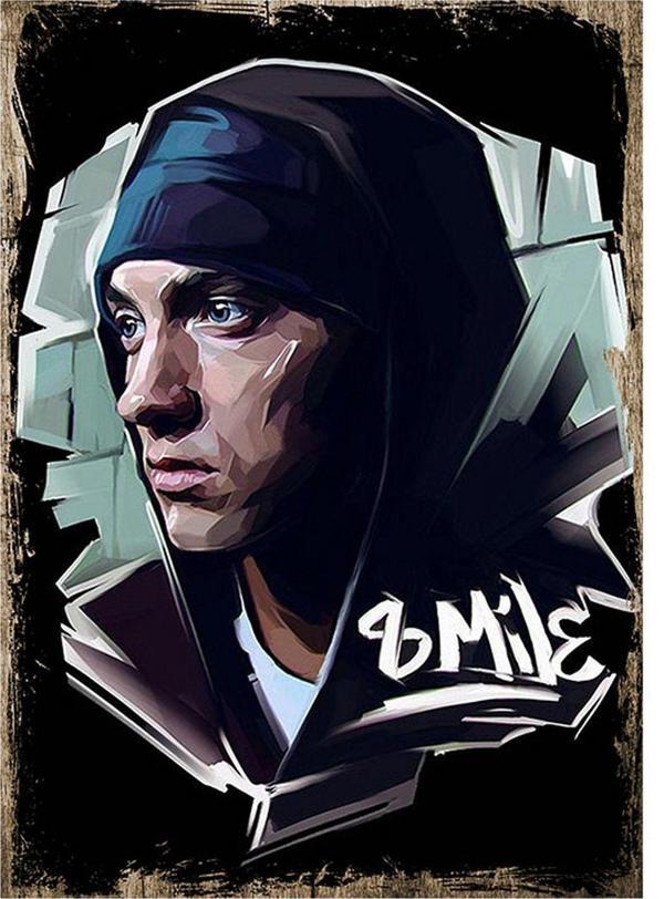Bedeko 8 Mile Eminem Mdf Tablo - Image 1