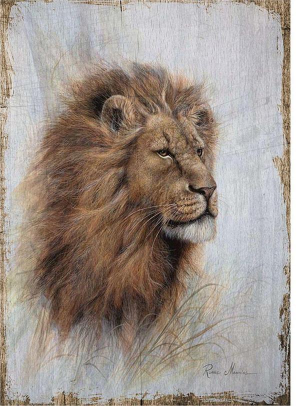 Bedeko Aslan Silüeti Modern Mdf Tablo - Image 1