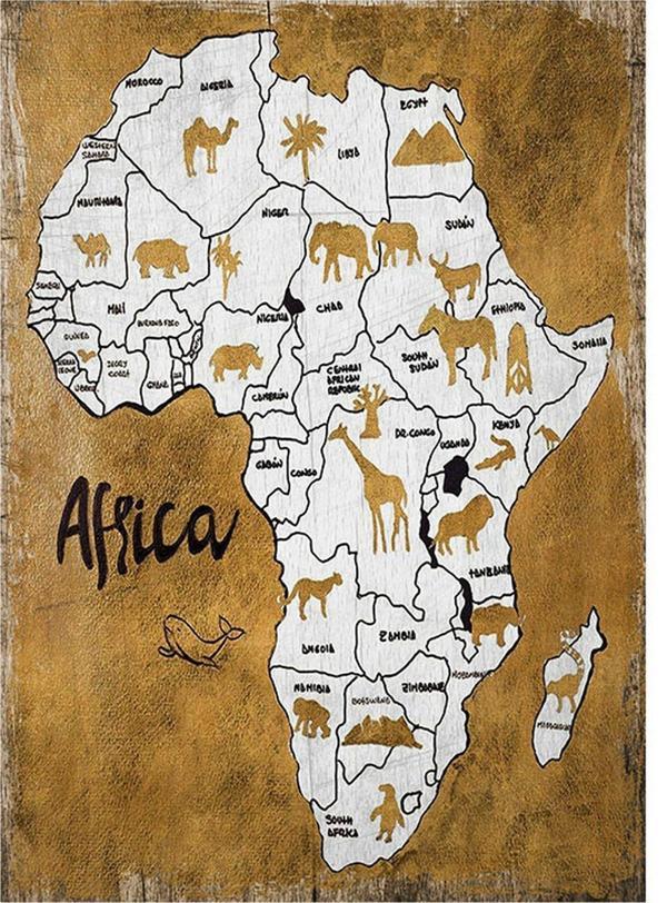 Bedeko Afrika Tasarım Mdf Tablo - Image 1