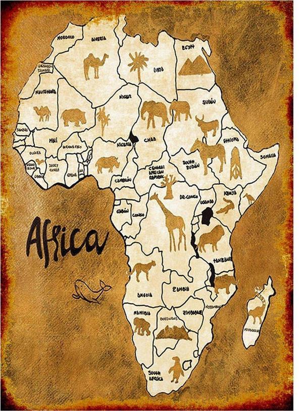 Bedeko Afrika Tasarım Ahşap Tablo - Image 1