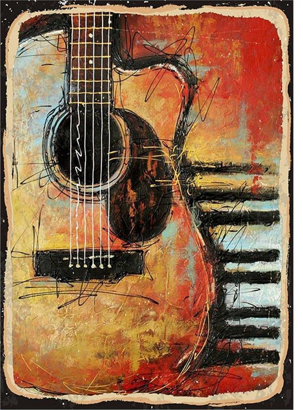 Bedeko Akustik Gitar Model Mdf Tablo - Image 1