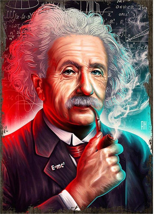 Bedeko Ahşap Tablo Albert Einstein Art Mdf Tablo - Image 1