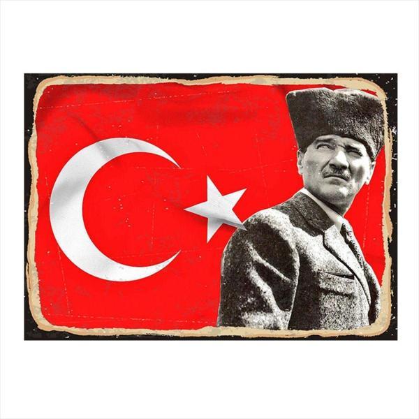 Bedeko Atatürk Ve Bayrak Hediyelik Mdf Tablo - Image 1