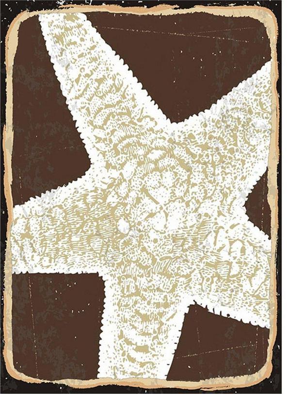 Bedeko Beyaz Deniz Yıldızı Art Mdf Tablo - Image 1