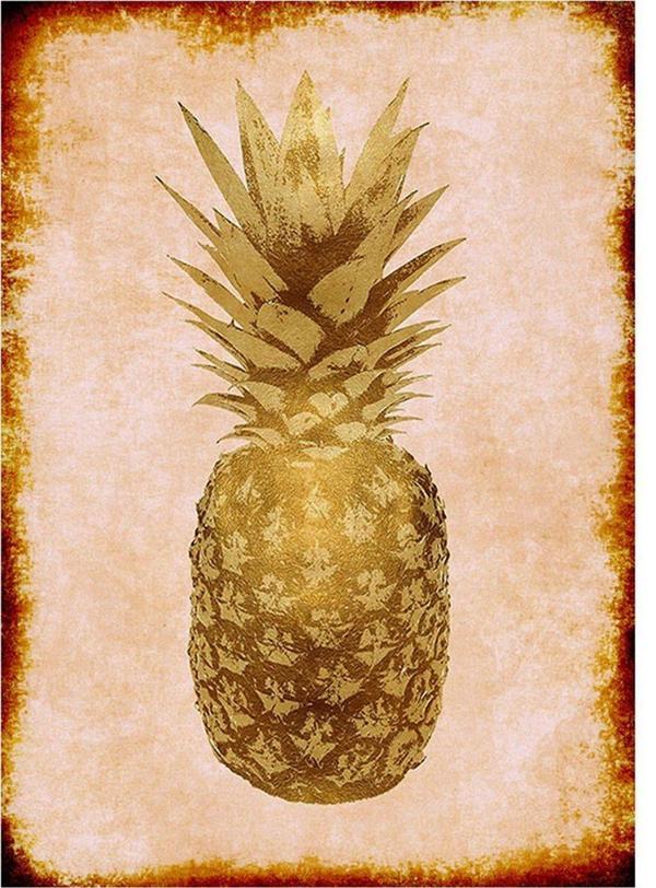 Bedeko Ananas Dekoratif Ahşap Tablo - Image 1