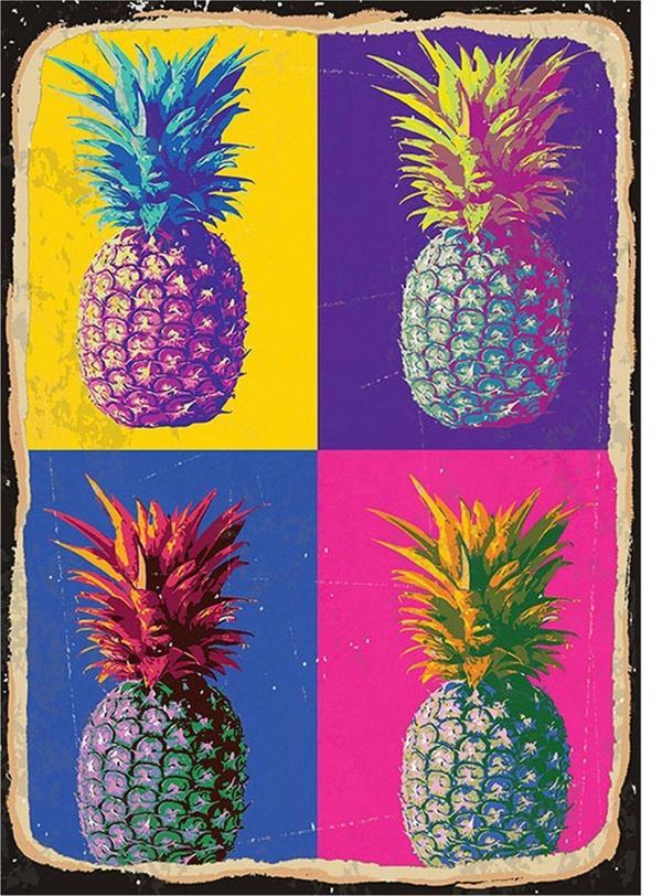 Bedeko Ananas Desenli Mdf Tablo - Image 1