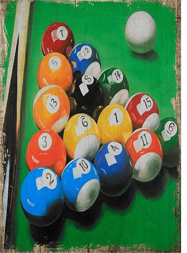 Bedeko Bilardo Masası Dekoratif Mdf Tablo - Image 1