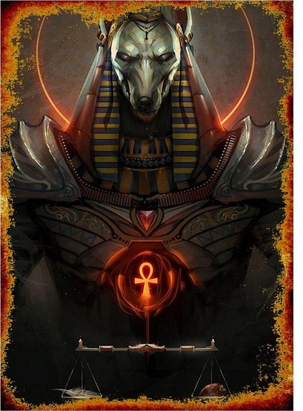 Bedeko Anubis Tasarım Ahşap Tablo - Image 1