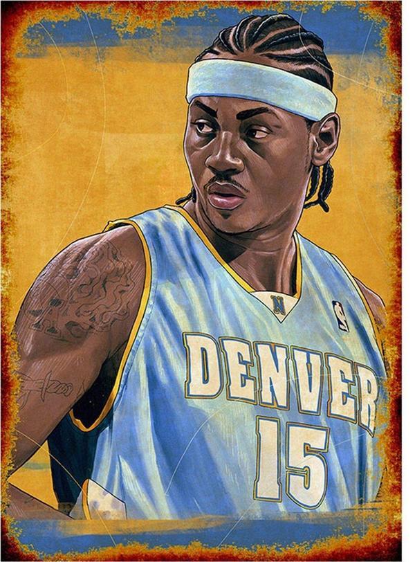 Bedeko Denver Nuggets Nba Desenli Ahşap Tablo - Image 1
