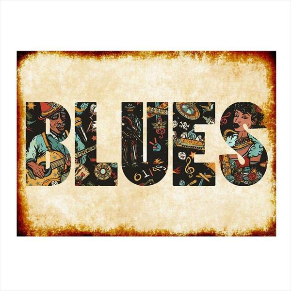 Bedeko Blues Müzik Tasarım Mdf Tablo - Image 1