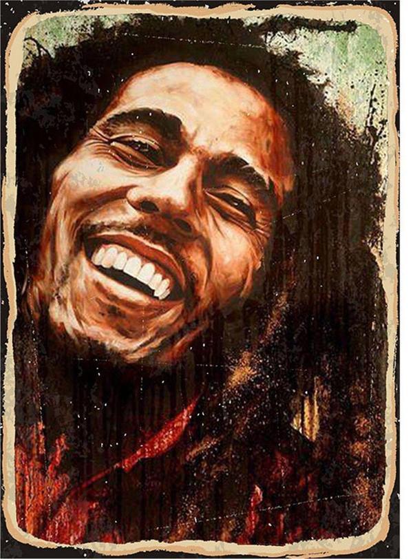 Bedeko Bob Marley Dekoratif Ahşap Tablo - Image 1