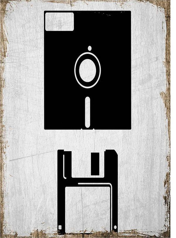 Bedeko Disket Modern Ahşap Tablo - Image 1