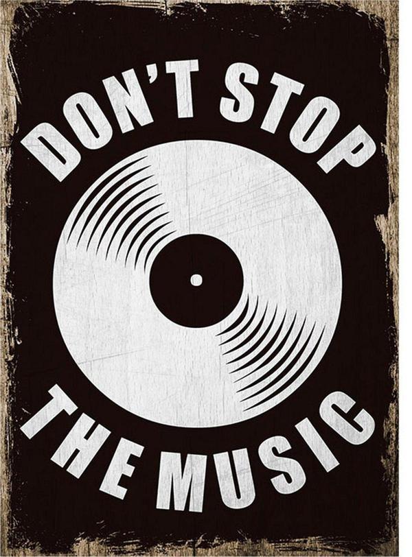 Bedeko Don'T Stop The Music Tasarım Mdf Tablo - Image 1