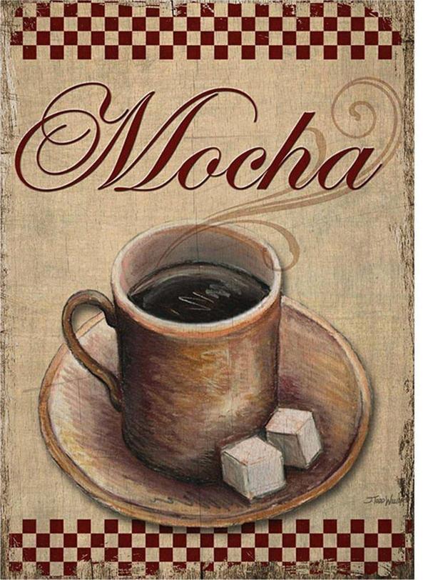 Bedeko Cafe Mocha Hediyelik Ahşap Tablo - Image 1