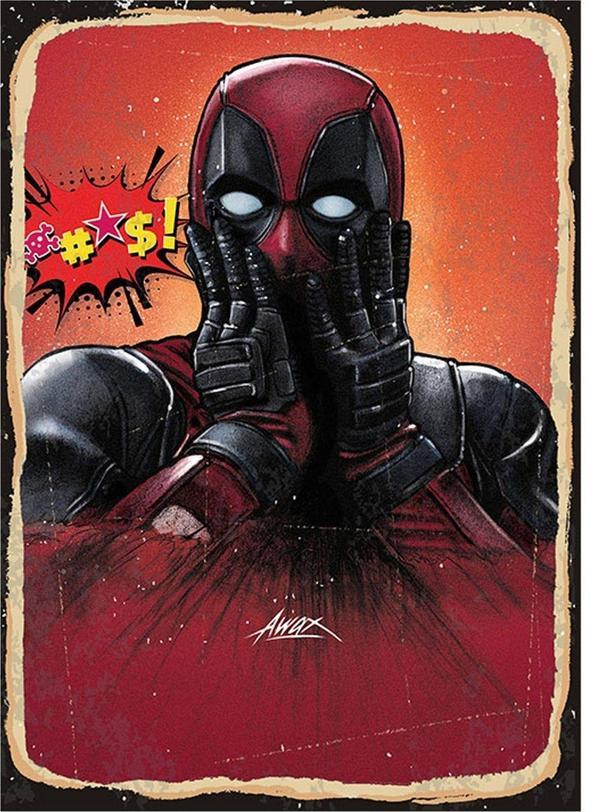 Bedeko Deadpool Modern Ahşap Tablo - Image 1