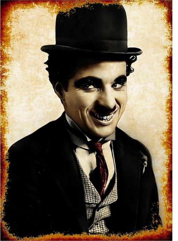 Bedeko Charlie Chaplin Modern Ahşap Tablo - Image 1