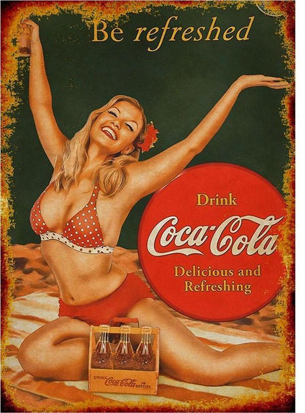 Bedeko Ahşap Tablo Coca Cola Posteri Dekoratif Mdf Tablo - Image 1