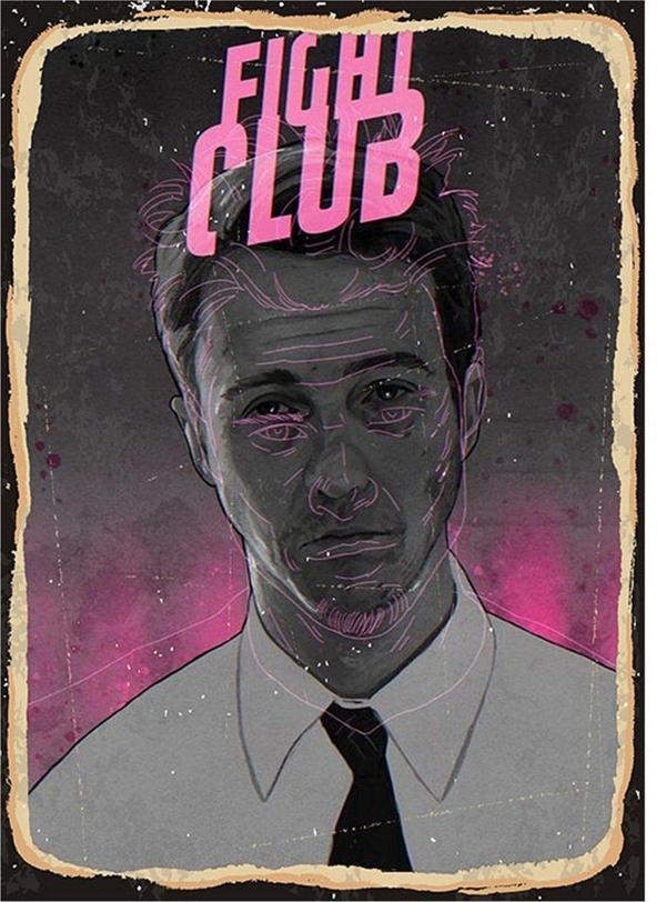 Bedeko Fight Club Desenli Mdf Tablo - Image 1
