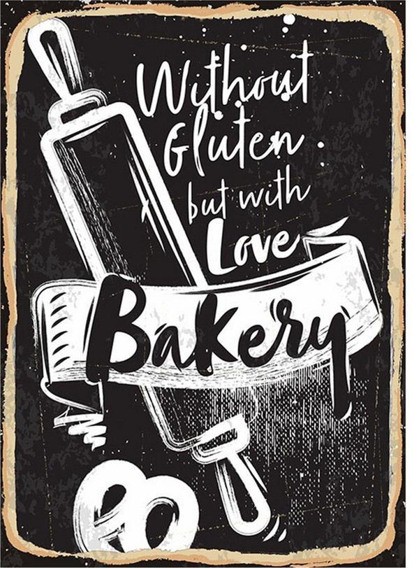 Bedeko Glutensiz Yaşam Desenli Mdf Tablo - Image 1