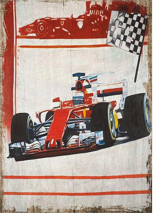 Bedeko Formula 1 Desenli Mdf Tablo - Image 1
